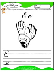 E Sesi Çalışma Sayfaları